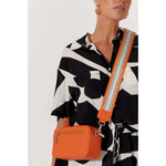 Ivy Webbing Strap Cross Body Bag Orange