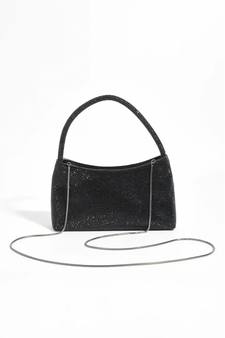 Astrid Handle Diamante Mini Bag Black