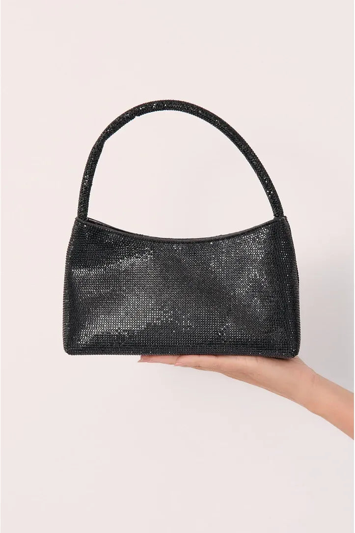 Astrid Handle Diamante Mini Bag Black