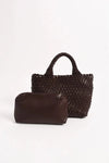 Lilah Woven Mini Tote Chocolate