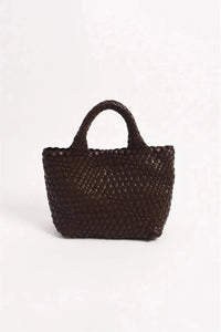 Lilah Woven Mini Tote Chocolate
