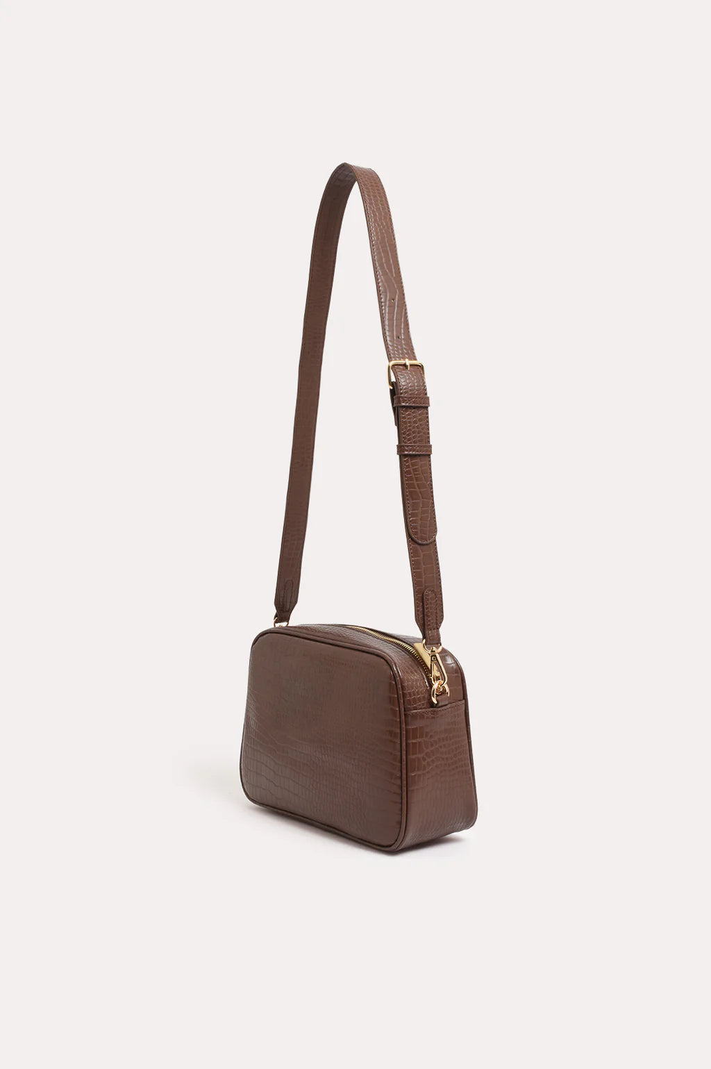 Charli Croc Camera Bag Chocolate