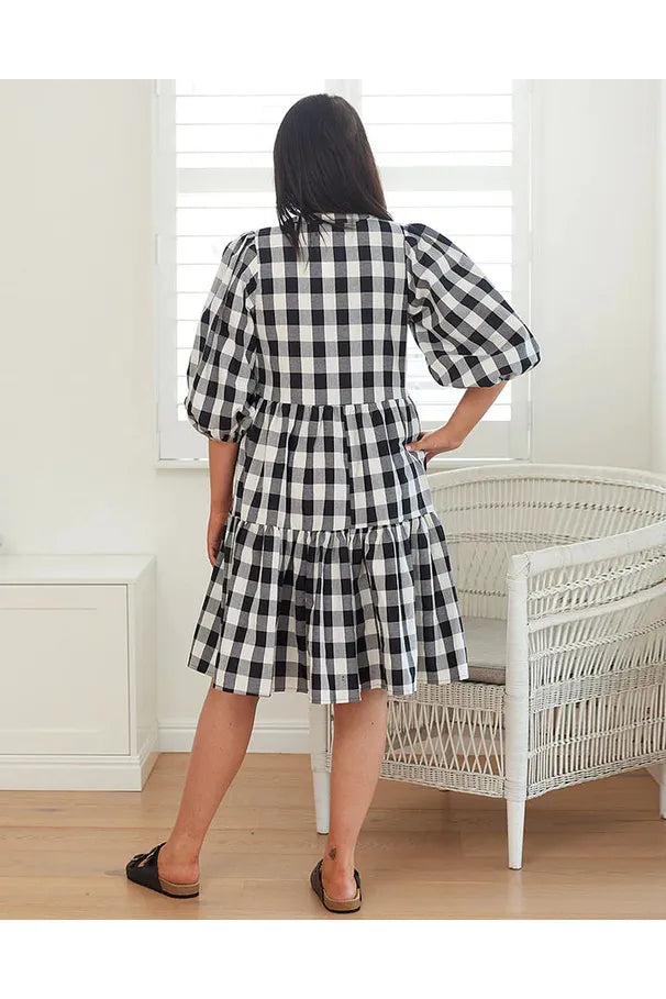 Ameera Dress Black/White