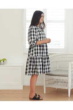 Ameera Dress Black/White