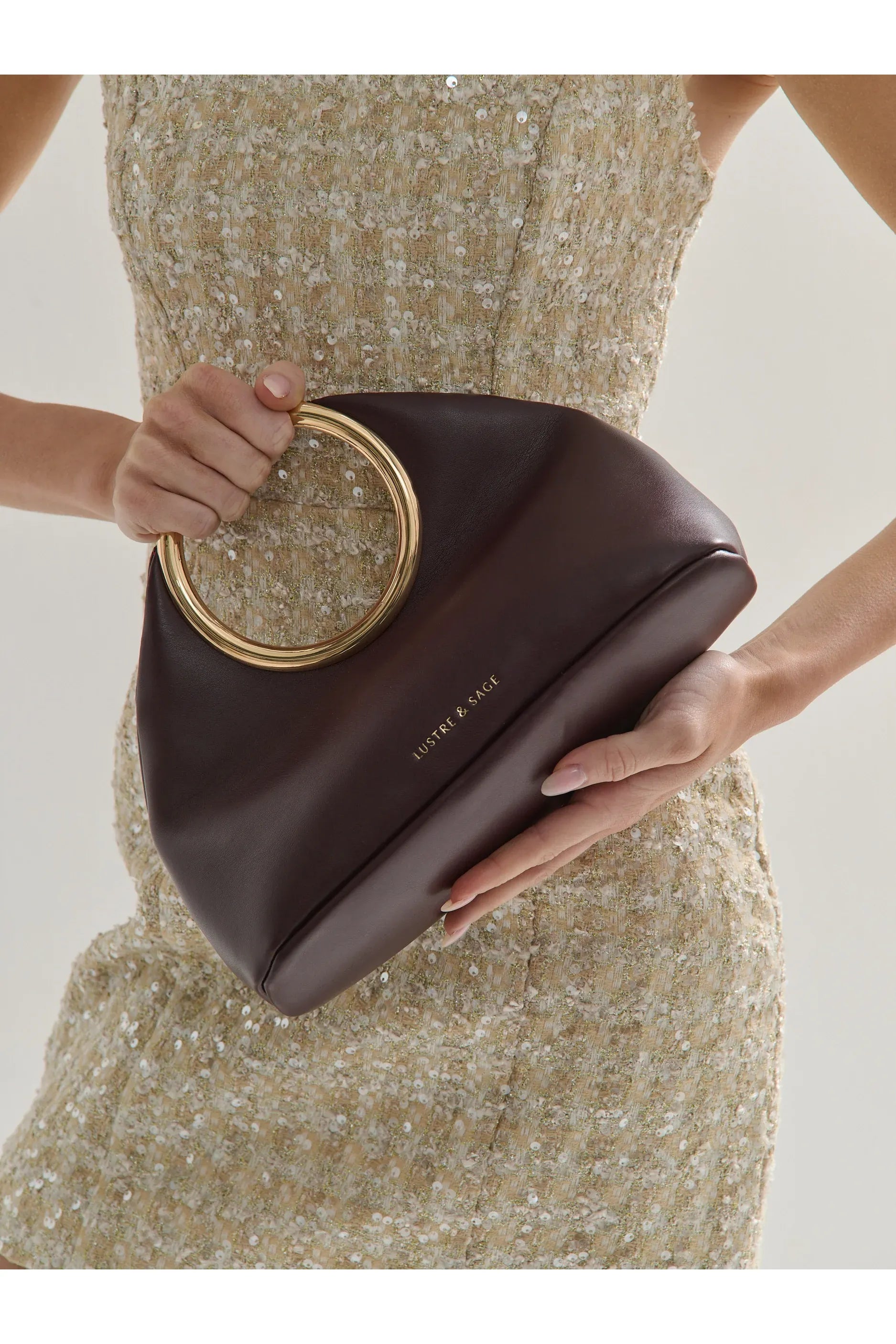 Hailey Statement Handle Bag Burgundy