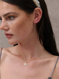 Onyx Gemstone 18K Gold Plated Necklace