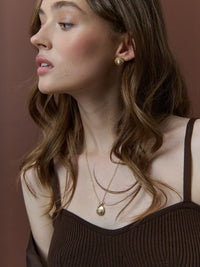 Victoria Matte 18K Gold Plated Necklace Gold