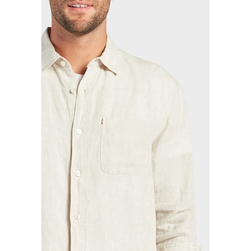 Hampton L/S Linen Shirt Oatmeal