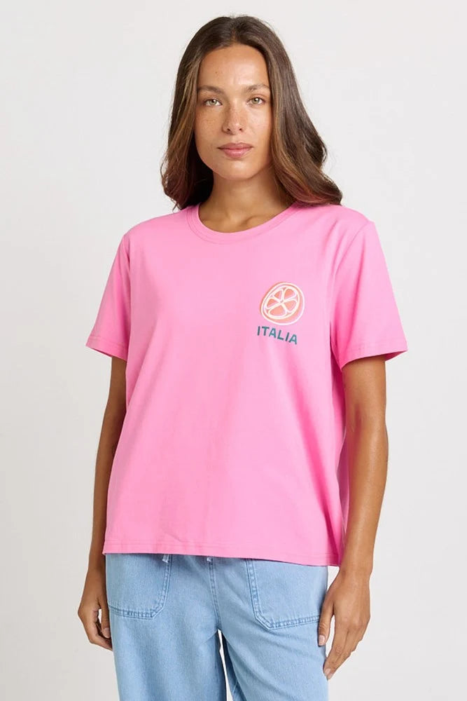 Ellia Print Tee Pink
