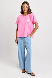 Ellia Print Tee Pink