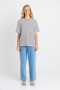 Relax Boxy Tee Black/White