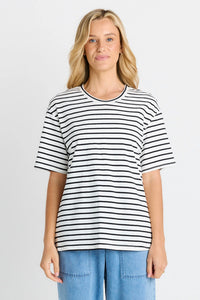 Relax Boxy Tee Black/White