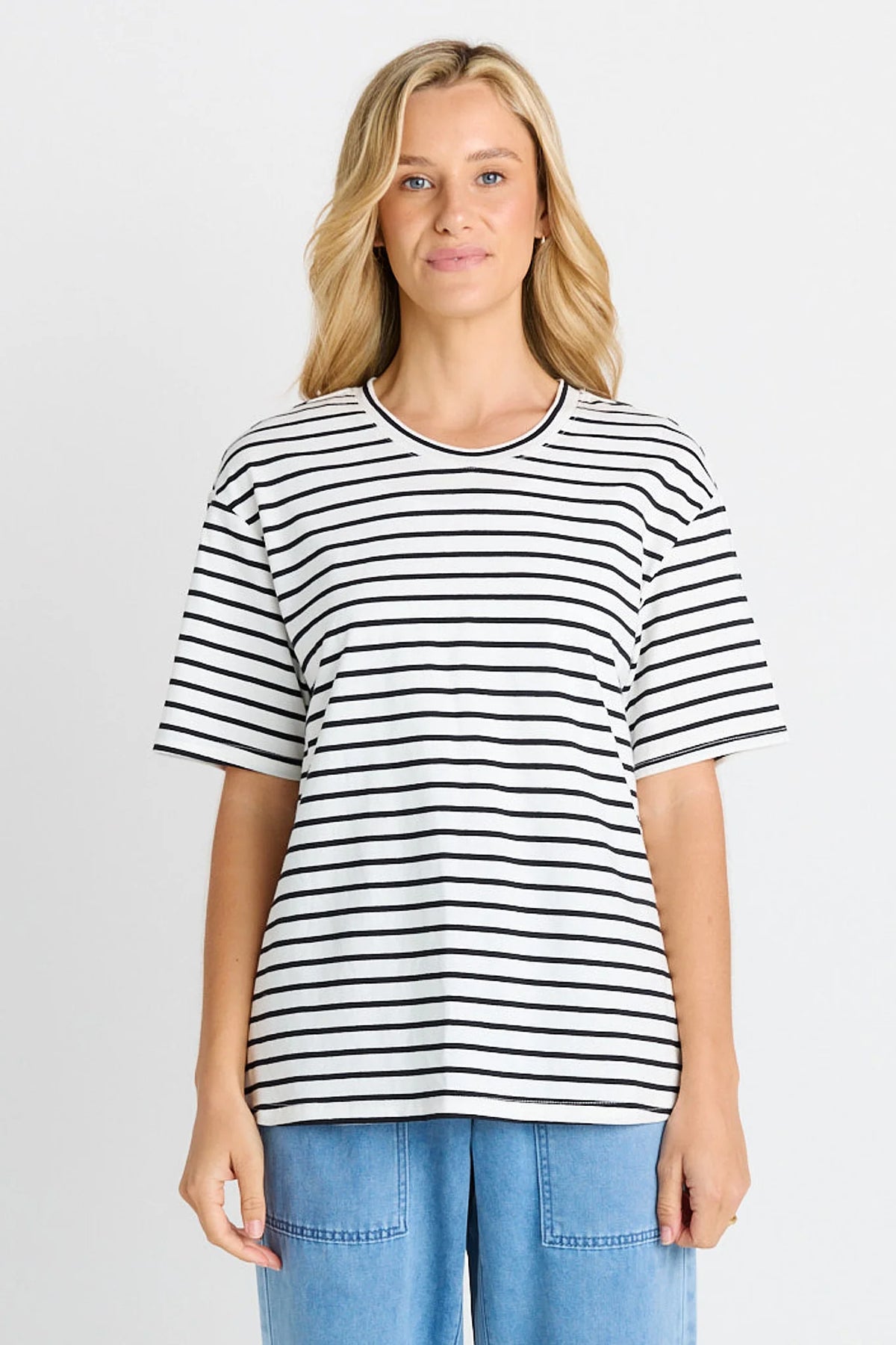 Relax Boxy Tee Black/White