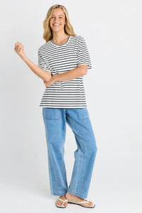 Relax Boxy Tee Black/White
