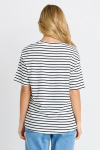 Relax Boxy Tee Black/White