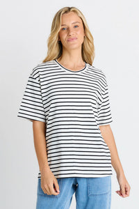 Relax Boxy Tee Black/White