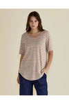 Ariana Tee Navy Beige/Stripe