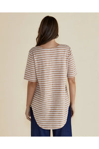 Ariana Tee Navy Beige/Stripe
