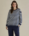 Easy Crew Sweat  Navy Stripe