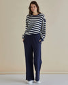 Easy Crew Sweat  Navy Stripe