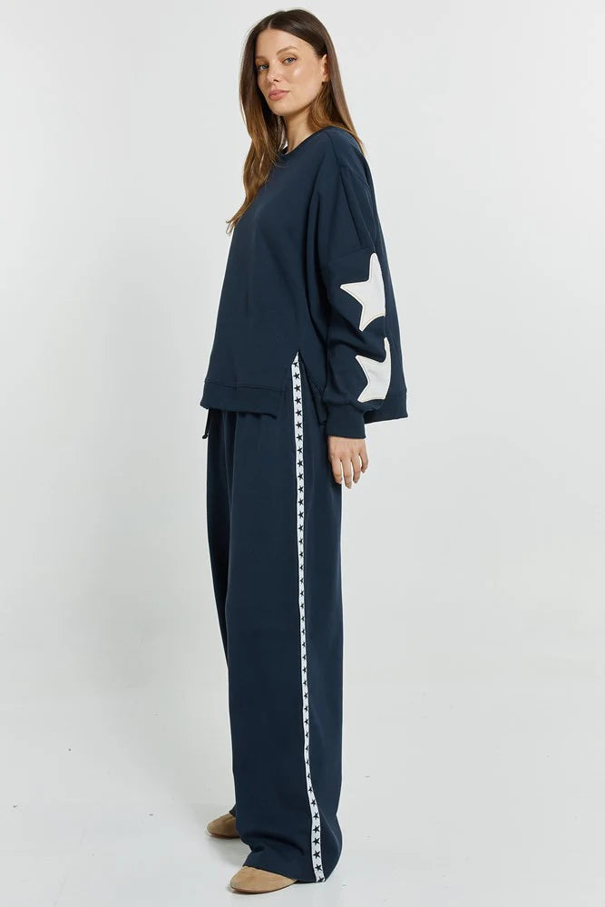 Saskia Track Pant Navy Star