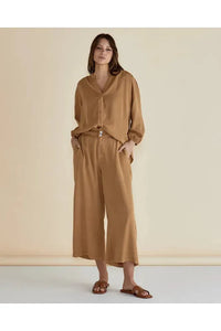 London Lyocell blouse Tan