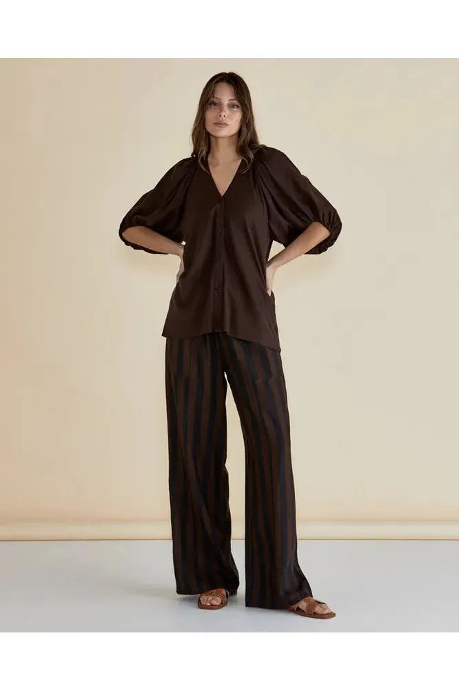 Asher Blouse Chocolate