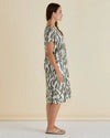 Elwood Dress Olive Geo Print