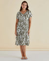 Elwood Dress Olive Geo Print