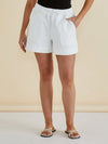 Relax Denim Shorts White