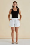 Relax Denim Shorts White
