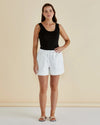 Relax Denim Shorts White