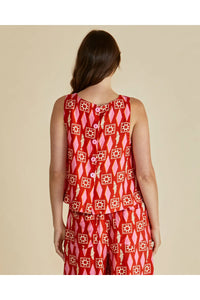 Copacabana Shell Top Sardinia Geo Print