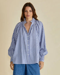 Romi Shirt Navy Stripe
