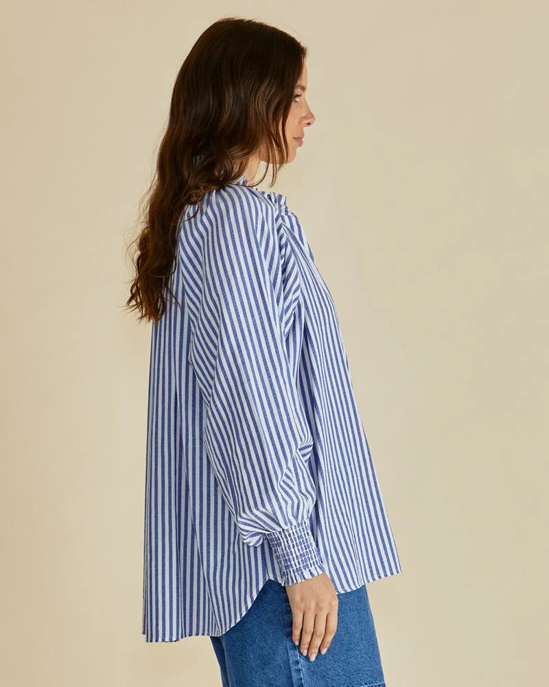 Romi Shirt Navy Stripe