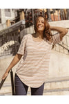 Ariana Tee Navy Beige/Stripe