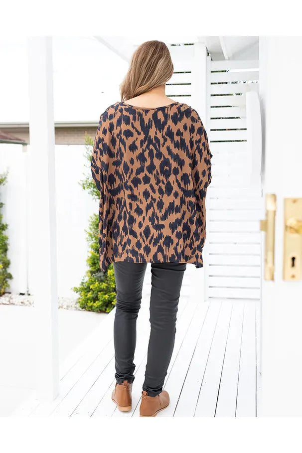 Kitty Top Tan/Black