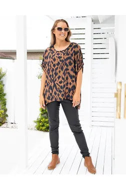 Kitty Top Tan/Black