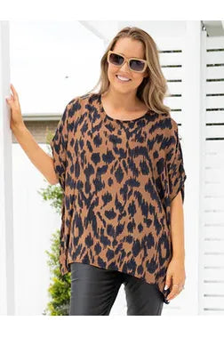 Kitty Top Tan/Black