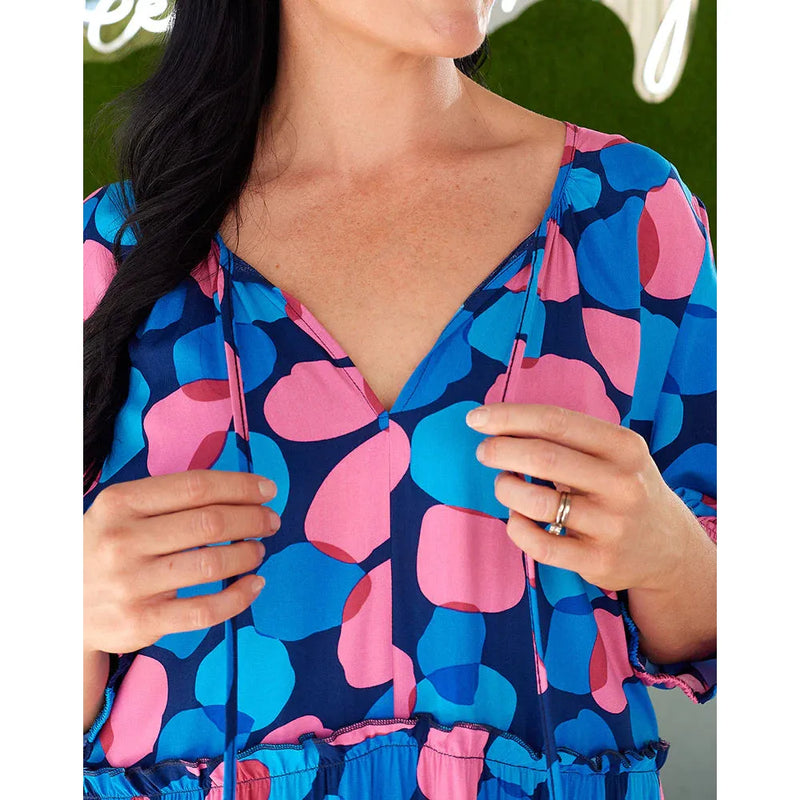 Lilly Maxi Dress Bubblegum Print