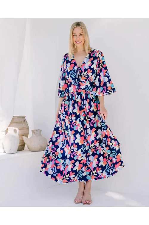 Betty Floral Dress Navy