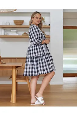 Ameera Dress Black/White