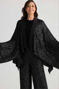 Jagger Kimono Black Sequin