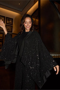 Jagger Kimono Black Sequin