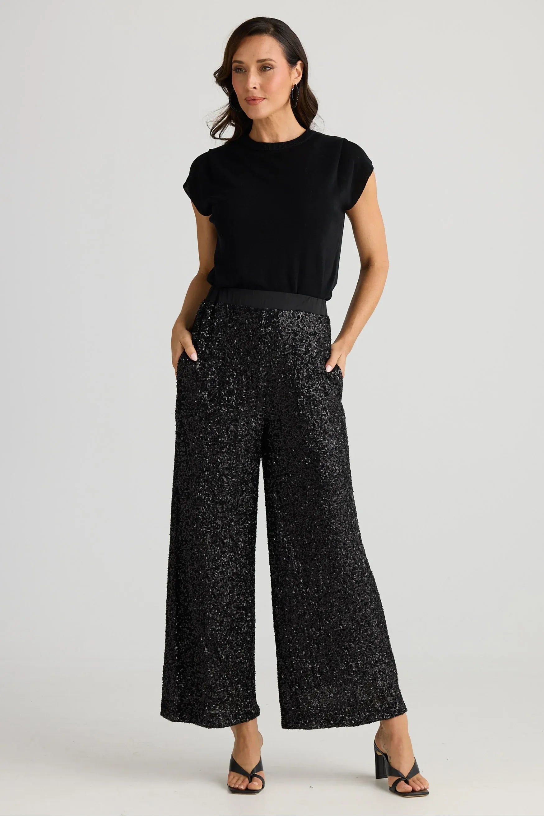 Razzle Pant Black Sequin
