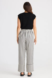 Portia Pant Black Stripe