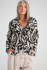 Harper Top Zebra Print