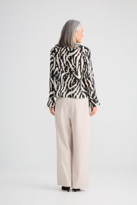 Harper Top Zebra Print