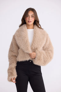 Chantel Fur Jacket Beige
