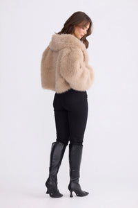Chantel Fur Jacket Beige